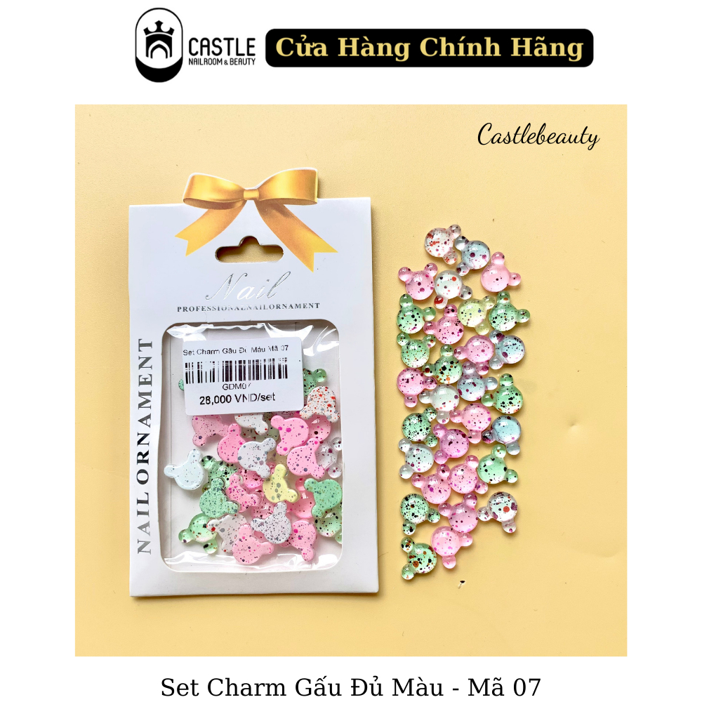 Set Charm Gấu Đủ Màu Mã 07
