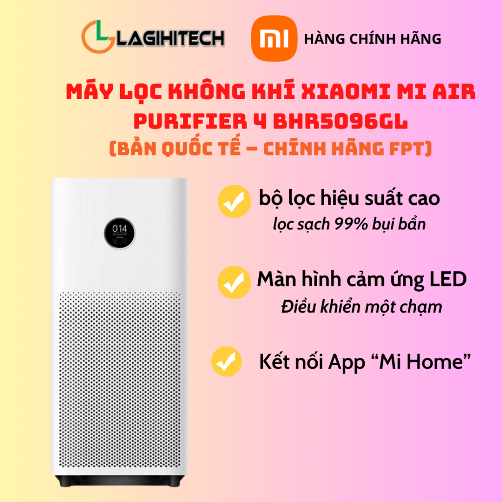 Máy Lọc Không Khí Xiaomi Smart Air Purifier 4 Lite EU/ Pur 4 EU/Purifier 4 Pro/Purifier 4 compact EU - Chính Hãng FPT