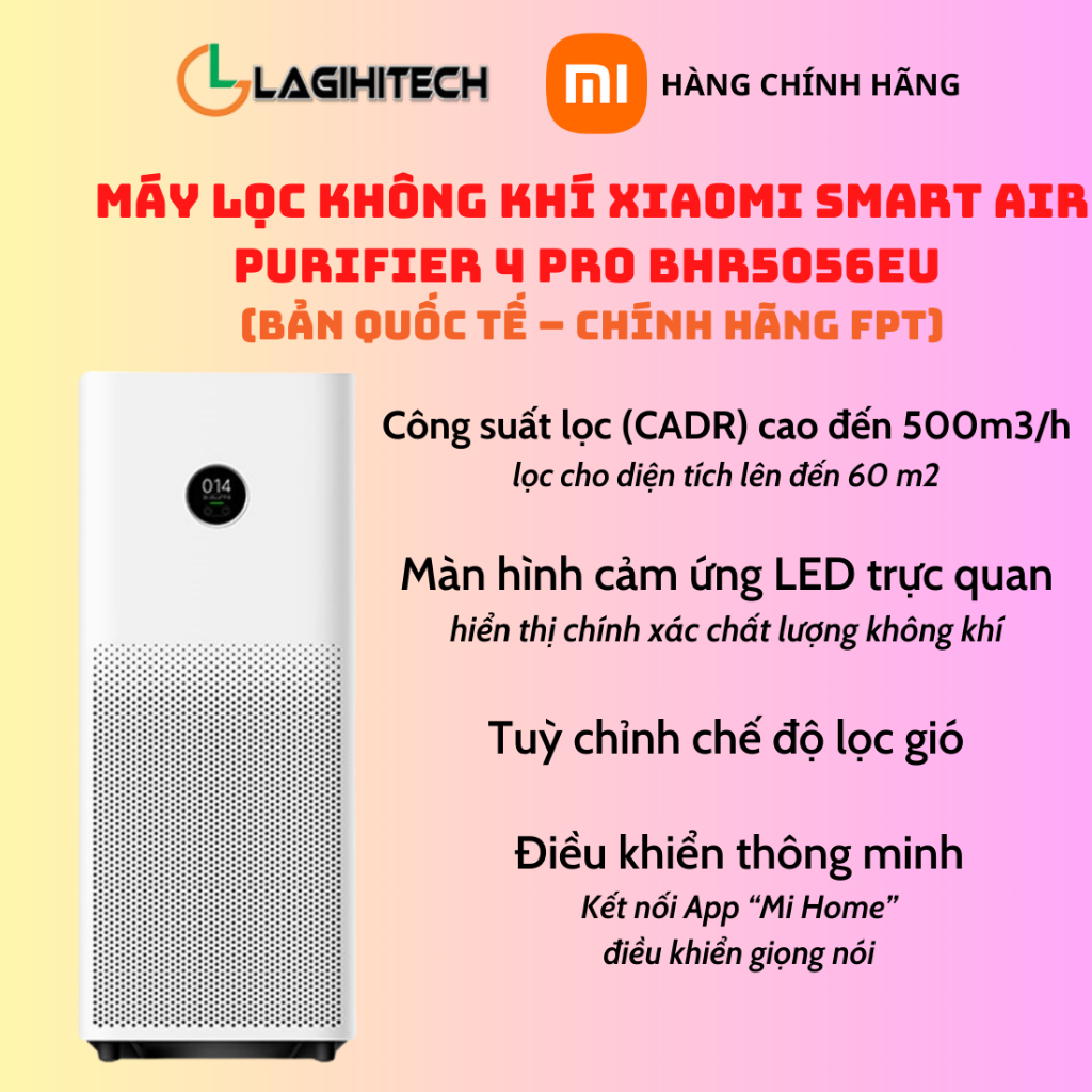 Máy Lọc Không Khí Xiaomi Smart Air Purifier 4 Lite EU/ Pur 4 EU/Purifier 4 Pro/Purifier 4 compact EU - Chính Hãng FPT