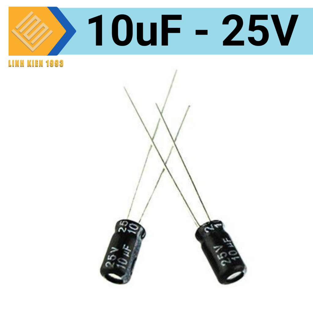 [ 10 CON ] Tụ 10uF 25V tụ hóa 10uf25v