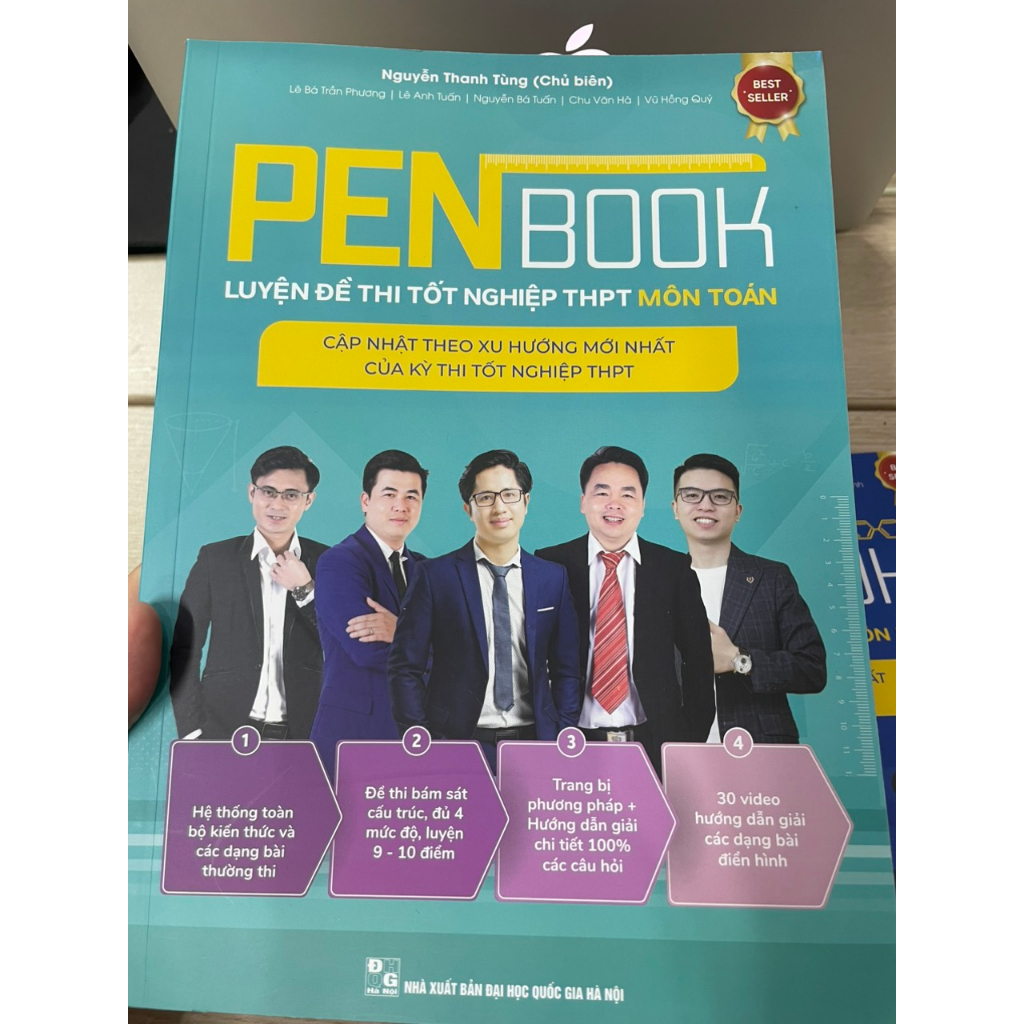 Sách lớp 12 - PENBOOK môn Toán – Luyện đề thi tốt nghiệp THPT theo xu hướng mới nhất dành cho 2k6 (Bản thi năm 2024)