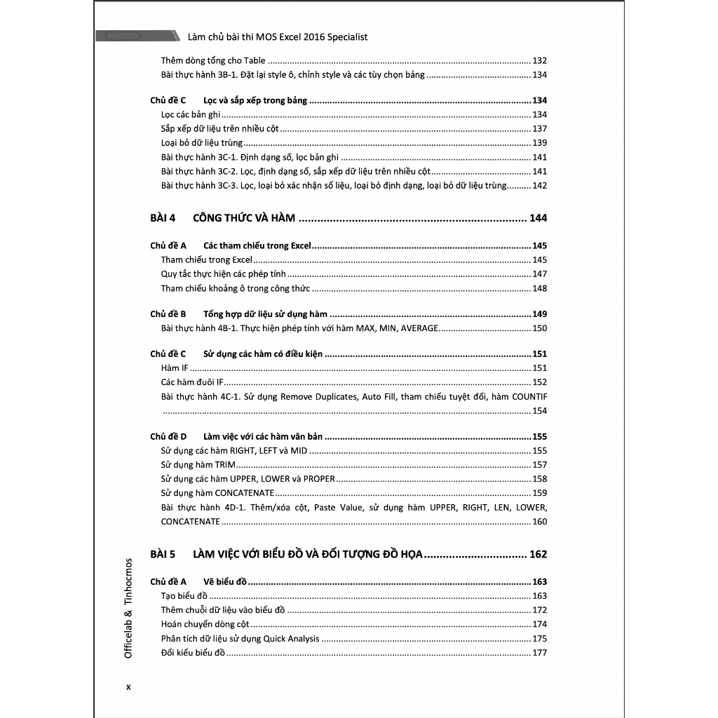 Sách “Làm Chủ Bài Thi MOS Excel 2016 Specialist”