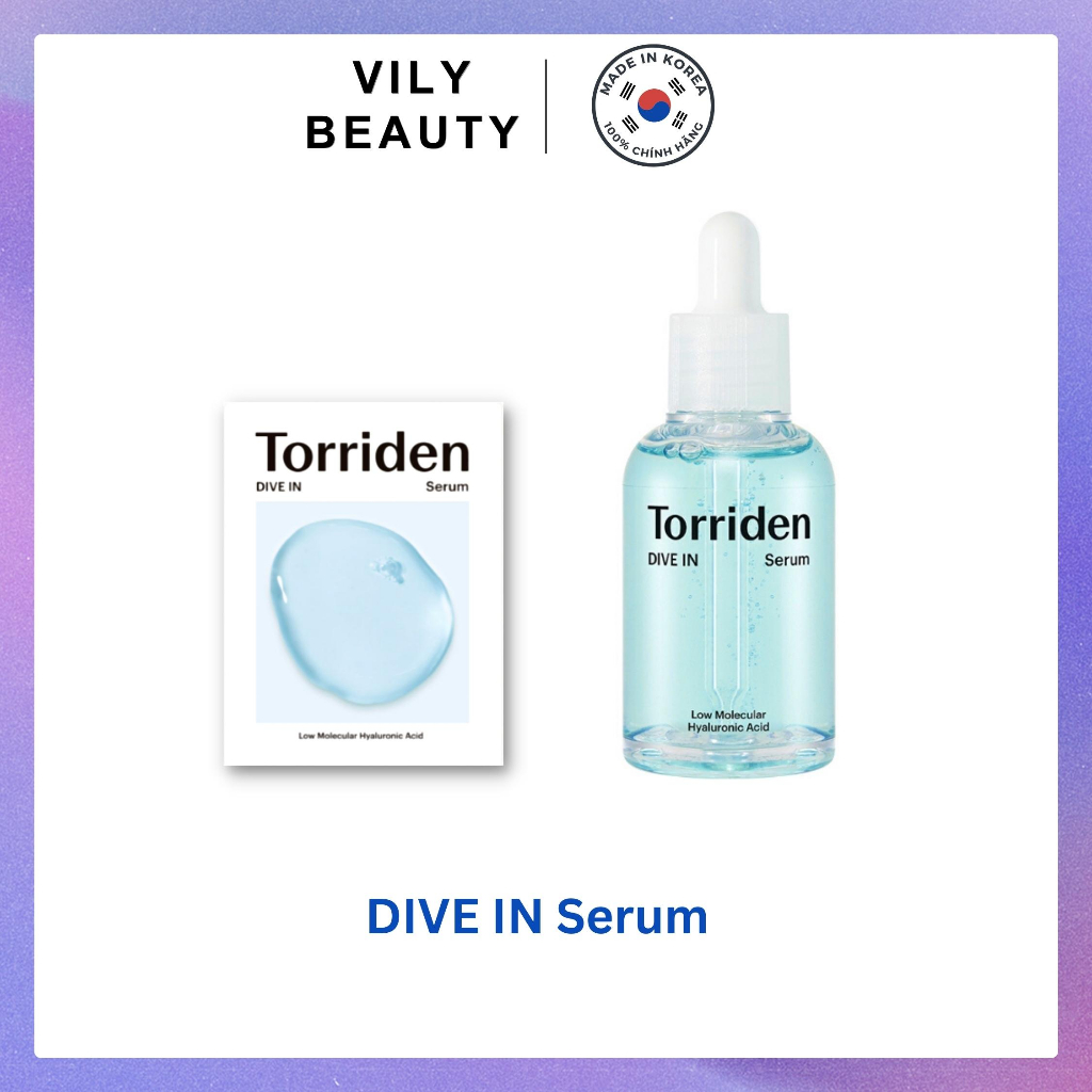 Sample Torriden serum, kem dưỡng, kem chống nắng, gel rửa mặt 2ml