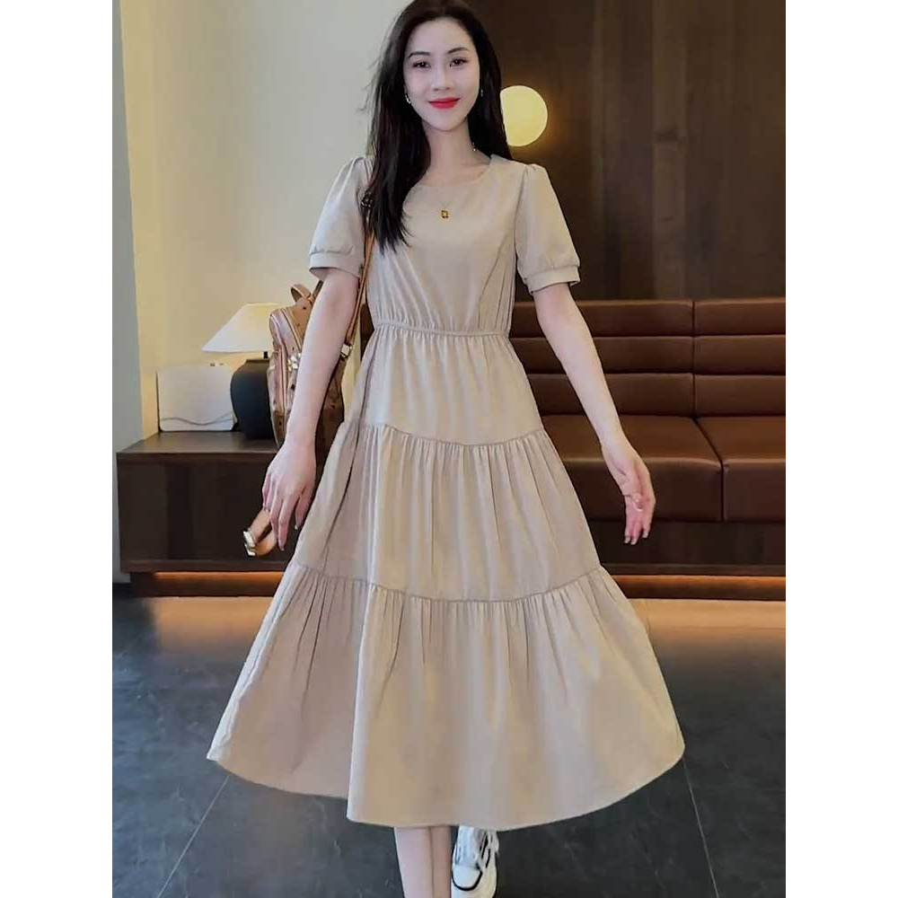 (50-90 KG) ĐẦM MIMI NUDE, CHẤT LỤA MÁT, FORM SUÔNG DÀI CHE KHUYẾT ĐIỂM TUYỆT ĐỐI