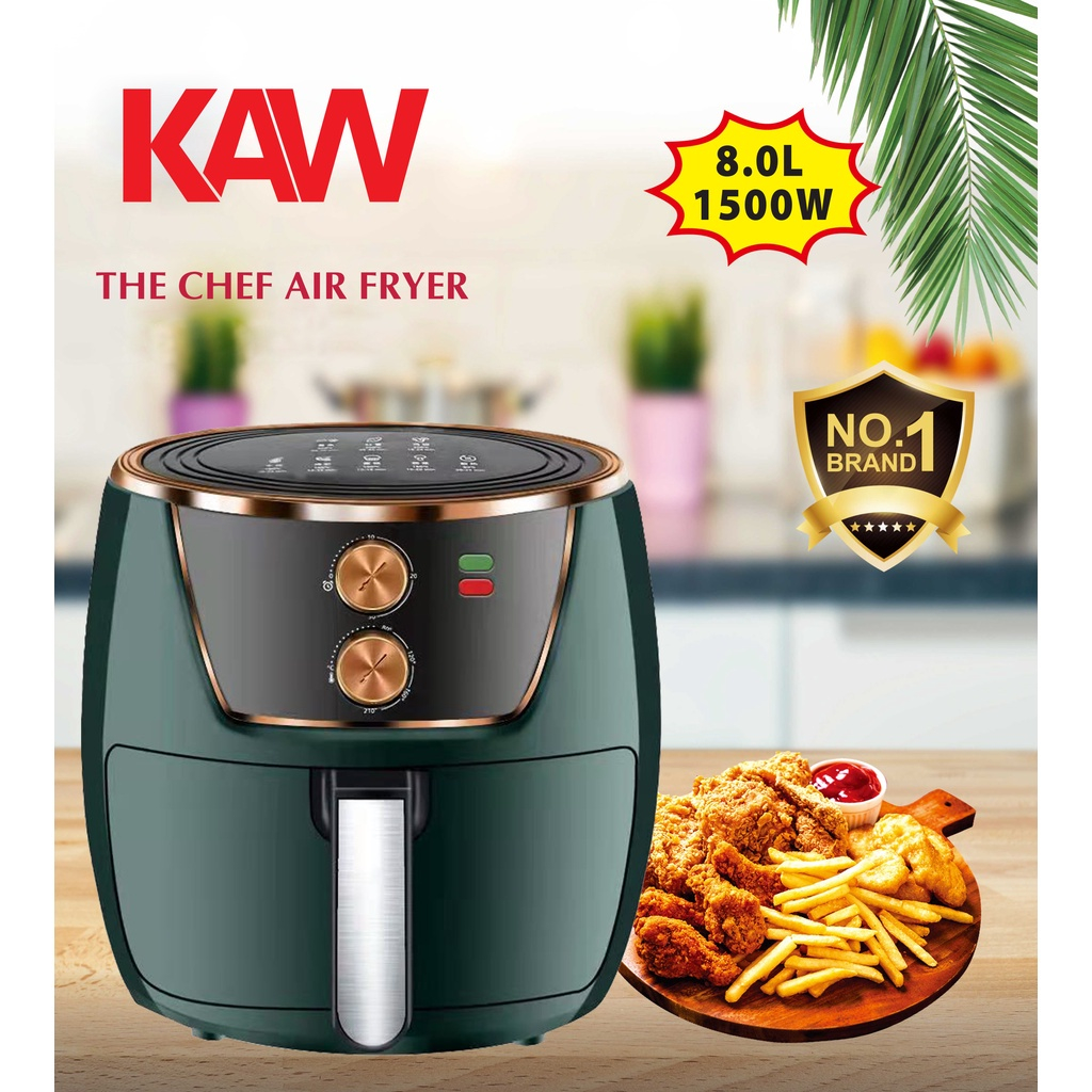 Nồi Chiên Không Dầu KAW, Nồi Chiên Đa Năng Công Suất Lớn 1500W 6L 7L 8L - Hàng chính hãng, Bảo Hành 12 Tháng