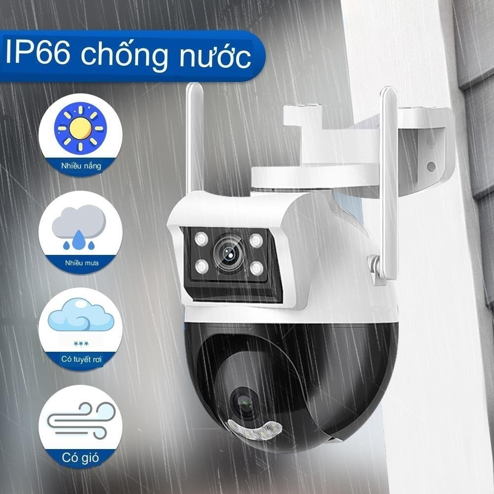 Camera Yoosee PTZ W36 Ngoài Trời 2 Mắt Kép 5.0Mpx Siêu Nét Góc Nhìn Rộng