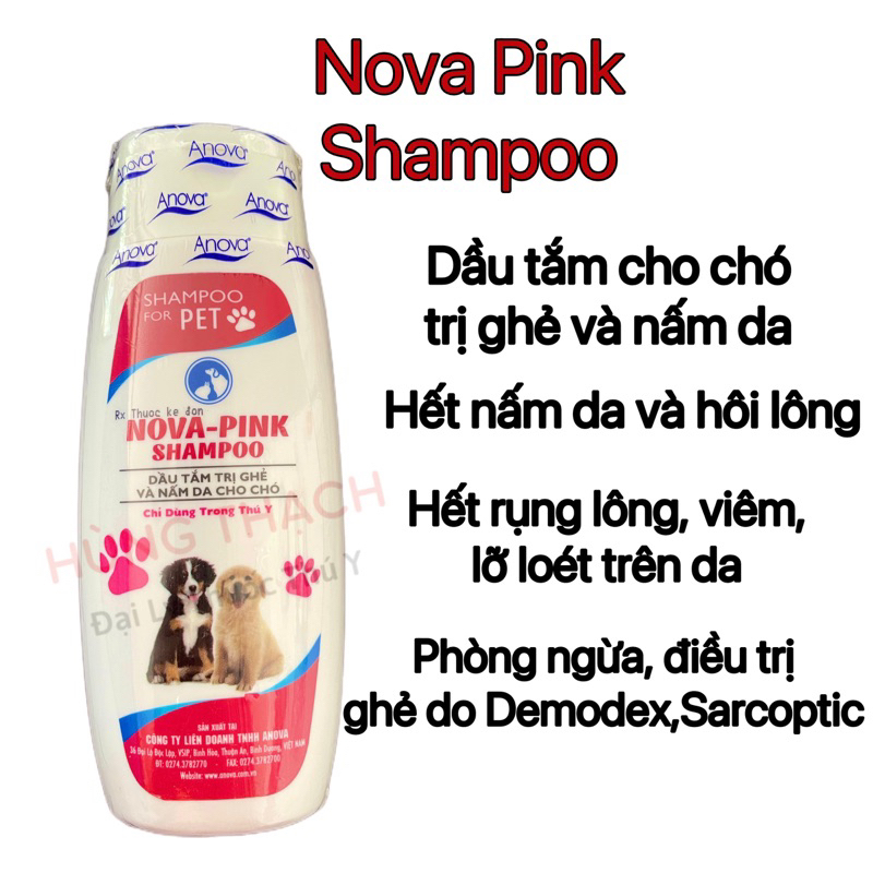 Nova Pink Shampoo sữa tắm, xà phòng, dầu tắm Chó bị ghẻ và nấm da