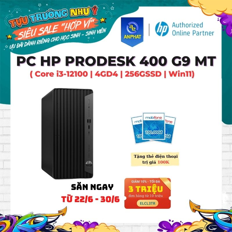HP Prodesk 400 G9 MT (72K96PA) ( i3-12100 | 4GD4 | 256GSSD | Win11)