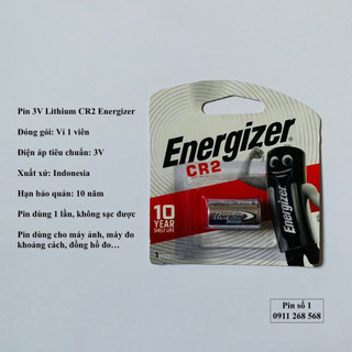 Pin 3V Lithium CR2 Energizer dùng cho máy ảnh máy đo khoảng cách