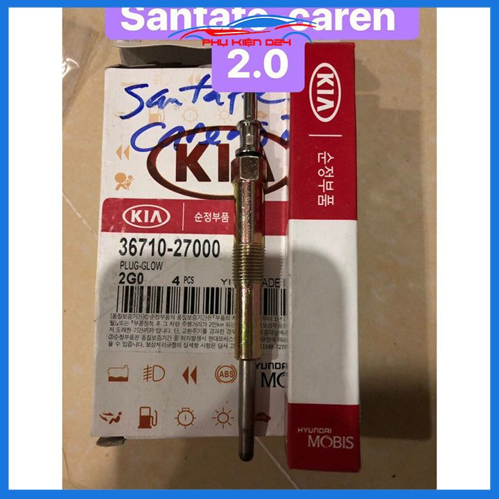 Bugi sấy,bộ đánh lửa cho ô tô Santafe, Carens 2.0 mã 36710-27000,27010