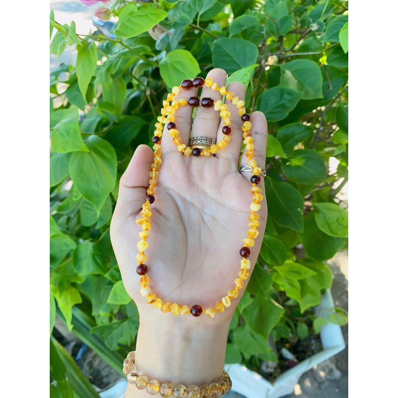 Bộ hổ phách amber cho bé