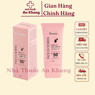 Kem chống nắng Hemia Hàn quốc Kiềm Dầu Nâng Tone Chính Hãng