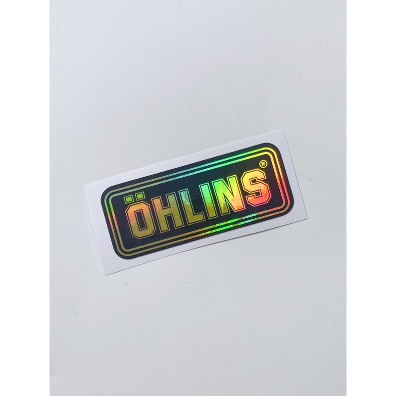 Tem dán phuộc bình dầu mẫu RCB, Olin crom 7màu, tem phuộc RCB Olin màu vàng có sẵn keo dán