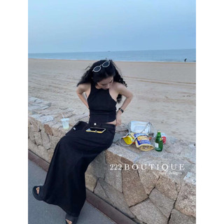 Set denim den yếm In choose 85081