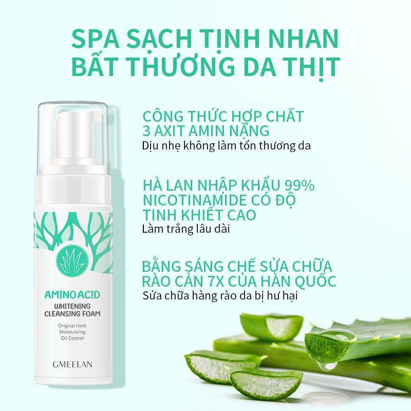 GMEELAN Bộ làm sạch khuôn mặt Tẩy tế bào chết 50g Sữa rửa mặt 150ML Whitening  Kem làm trắng da 30g