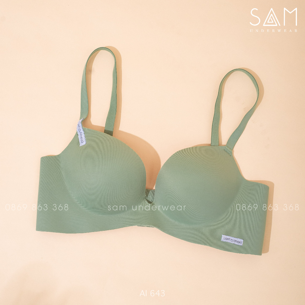 Áo lót nữ SAM 643 không gọng nâng ngực đúc đệm kép vừa 2,5cm phù hợp với ngực bé và vừa