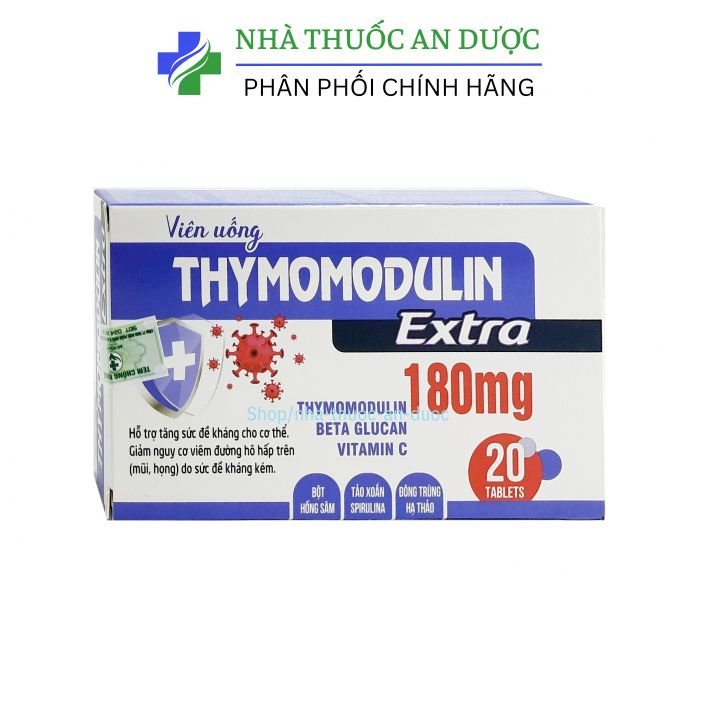 Viên uống Thymomodulin Extra giúp tăng sức đề kháng cho cơ thể, giảm nguy cơ viêm đường hô hấp – hộp 20 viên
