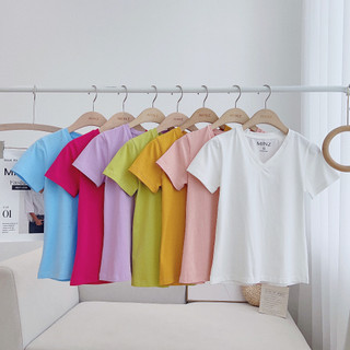 Áo Phông Cổ Tim MINZ STORE Mã 1906,Thiết Kế In Tag Minz