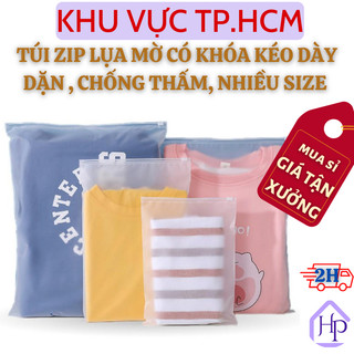 [Sỉ Siêu Rẻ] Túi Zip Lụa Mờ Có Khóa Kéo Đựng Đồ Cá Nhân, Túi Zip Clock Siêu Chống Thấm, Khóa Miệng Đóng Mở Dễ Dàng