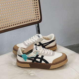 Ht sneaker_giày sneaker asics court trail đế nâu caramel