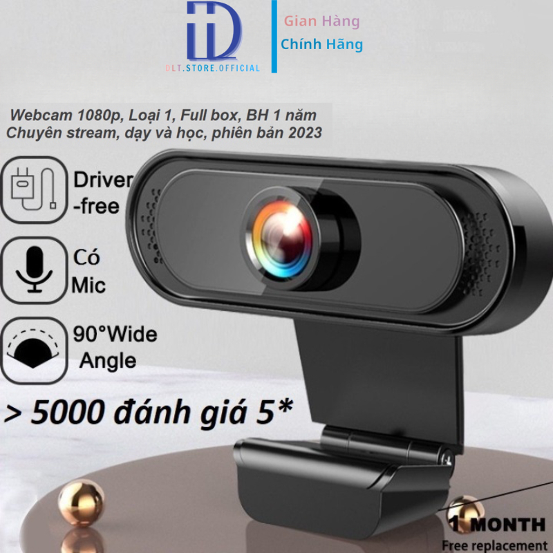 Webcam máy tính W29 có mic full hd 1080p full box siêu nét dùng cho pc laptop chính hãng DL TECH