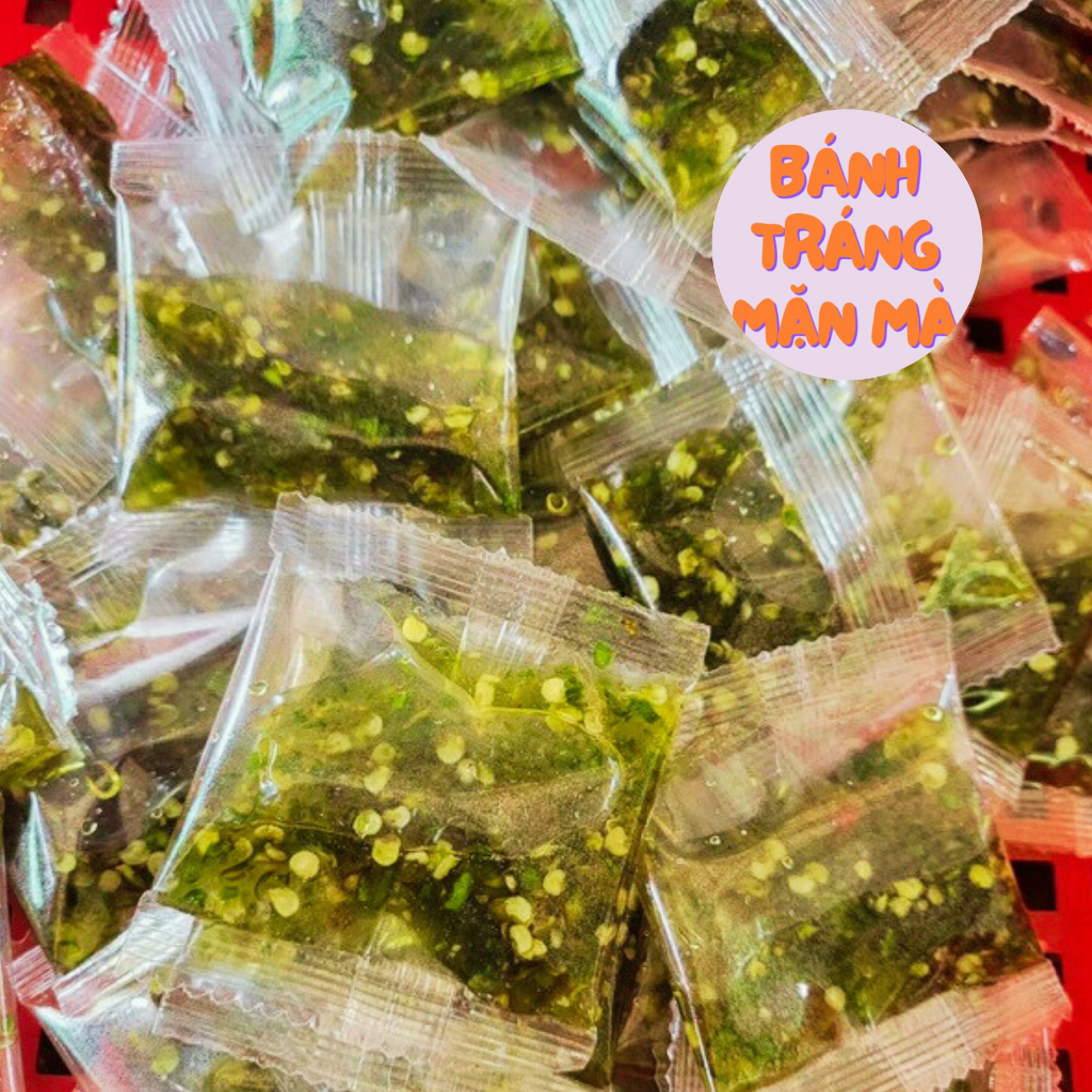 Bánh Tráng Dẻo Phơi Sương Ngũ Vị Ớt Xanh Sate Tắc Muối Tây Ninh Túi Zip Kèm Đũa Tiện Lợi