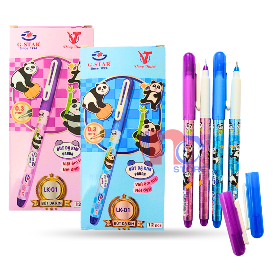 Hộp 12 Cây Bút Lông Kim G-Star LK01 Ngòi 0.3mm Chất Lượng Cao (Xanh, Tím) - Văn Phòng Phẩm No.1