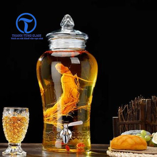 Bình thủy tinh 8 lít sâm chân mây ( DUNG TÍCH THỰC 7.5L )
