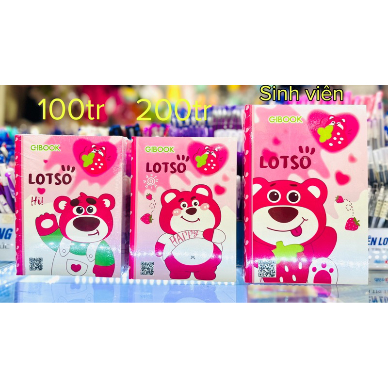 Vở/Tập Học Sinh 4 Ô Ly Mẫu Gấu Dâu Lotso Bear Cute - 1 Quyển