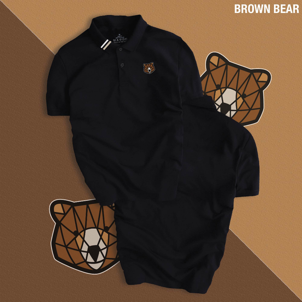 Áo Thun POLO Nam Brown Bear Cổ Bẻ Chất Cá Sấu Chuẩn Form Thanh Lịch