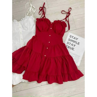 16443 ĐẦM 2 DÂY XOÈ CÚP NGỰC