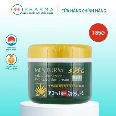 [DATE 05/08/2029] Kem Dưỡng Ẩm Làm Mềm Mịn Da Chiết Xuất Lô Hội Omi Menturm Nhật Bản (185g/hũ)