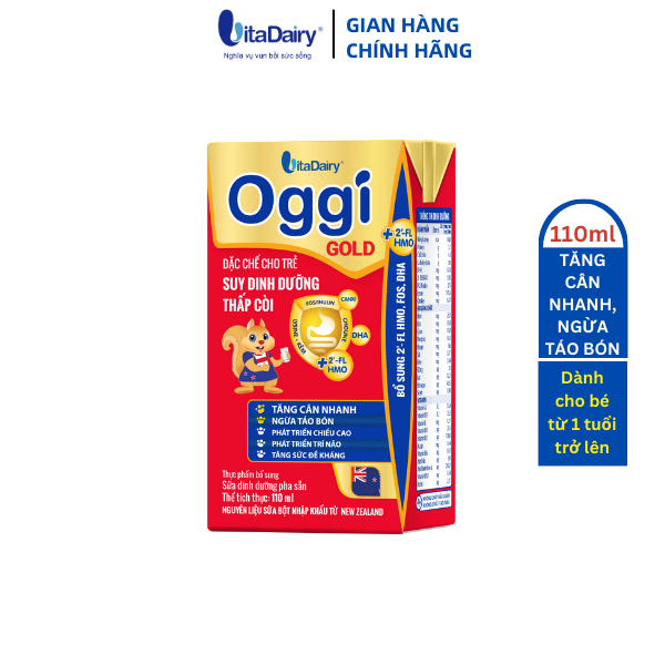 SBPS Oggi Suy Dinh Dưỡng Gold 110ml - lốc 4 hộp - VitaDairy