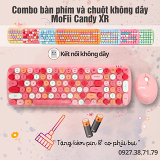 MoFii Candy XR Bộ combo bàn phím giả cơ và chuột không dây - Dùng cho Máy tính bàn, Laptop, Tivi, Máy tính bảng, đ.thoại