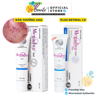 Megaduo plus retinal & megaduo gel aha chấm giảm mụn, giảm thâm 15g