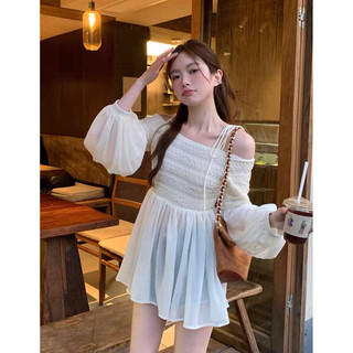 Áo váy Babydoll trễ vai Hana