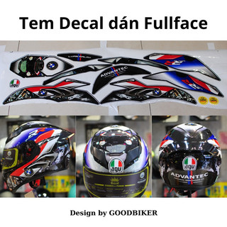 Tem dán mũ bảo hiểm Fullface BMW