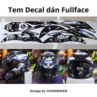 Tem dán mũ bảo hiểm Fullface BMW