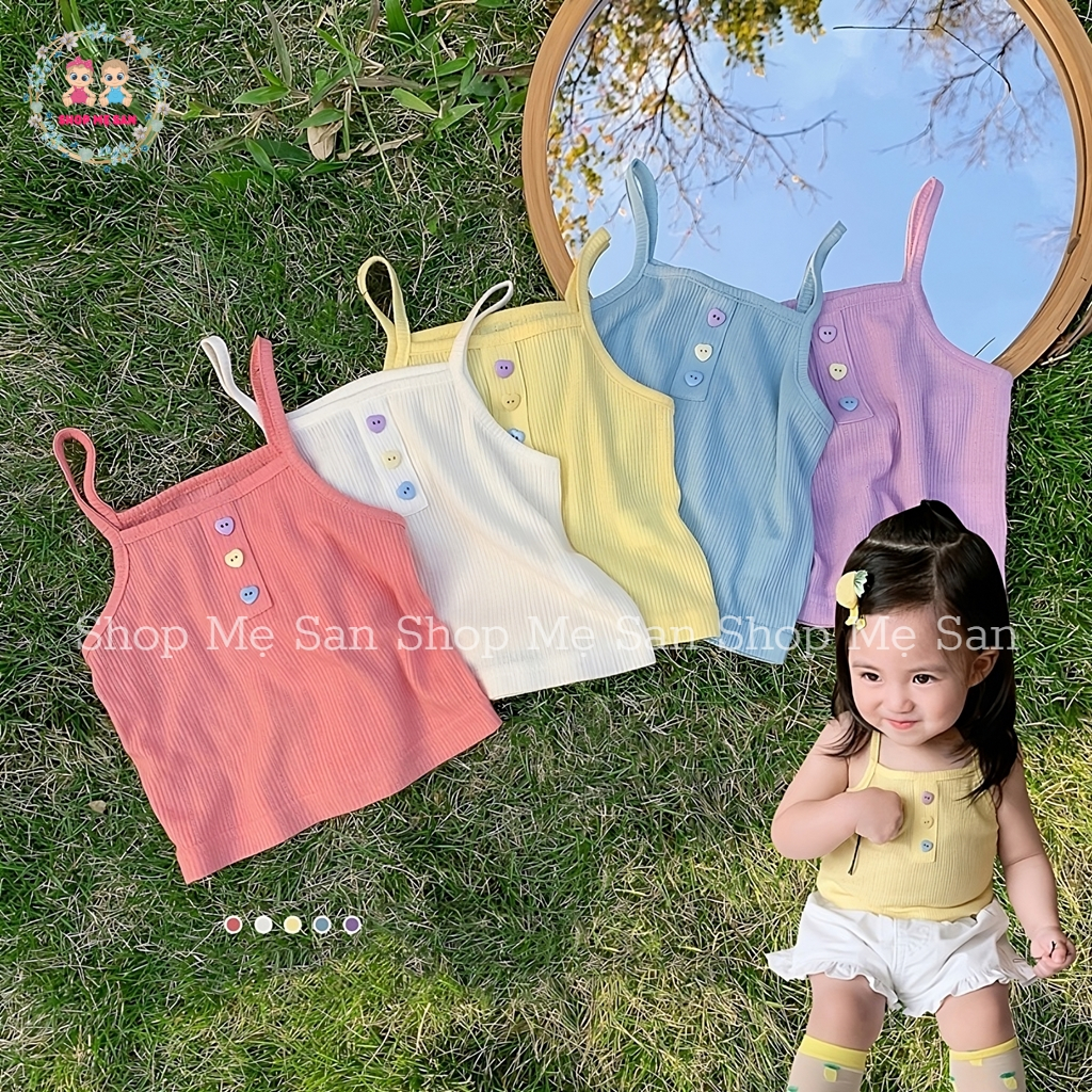 Bộ 2 Dây Bé Gái, Bộ Hè Bé Gái Chất Tăm Lạnh Cao Cấp Mềm Mịn Không Bai Nhão, Size Từ 8-18Kg