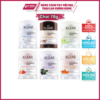 Lăn nách khử mùi đá khoáng Deo Klear Mineral Deodorant Stick Thái Lan chai 70g hương 2T House Shop Hàng Thái Lan
