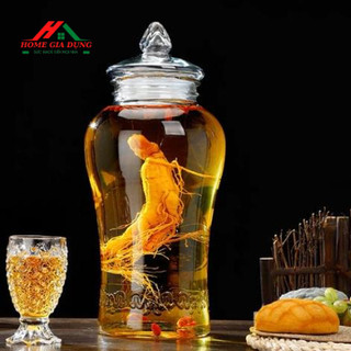 Bình thủy tinh sâm chân mây có vòi 8 lít ( DUNG TÍCH THỰC 7.5L )