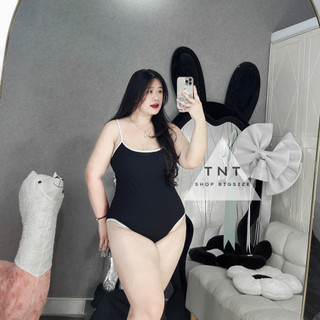 JUMSUIT 2 DÂY VIỀN TRẮNG [TNT SHOP BIGSIZE 60KG 90KG]