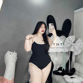JUMSUIT 2 DÂY VIỀN TRẮNG [TNT SHOP BIGSIZE 60KG 90KG]
