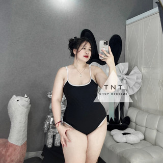JUMSUIT 2 DÂY VIỀN TRẮNG [TNT SHOP BIGSIZE 60KG 90KG]
