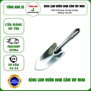 Xẻng inox làm vườn, xẻng inox nhỏ- dụng cụ làm vườn mini