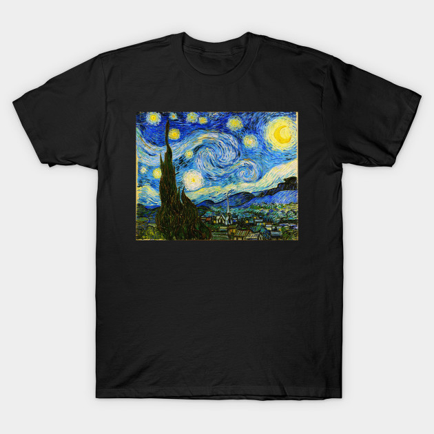 Áo thun Áo phông đêm đầy sao của Van Gogh Van Gogh Starry Night TShirt