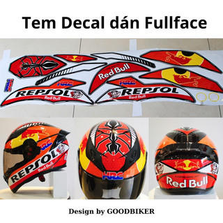 Tem Decal  Repsol 93 dán Mũ Fullface