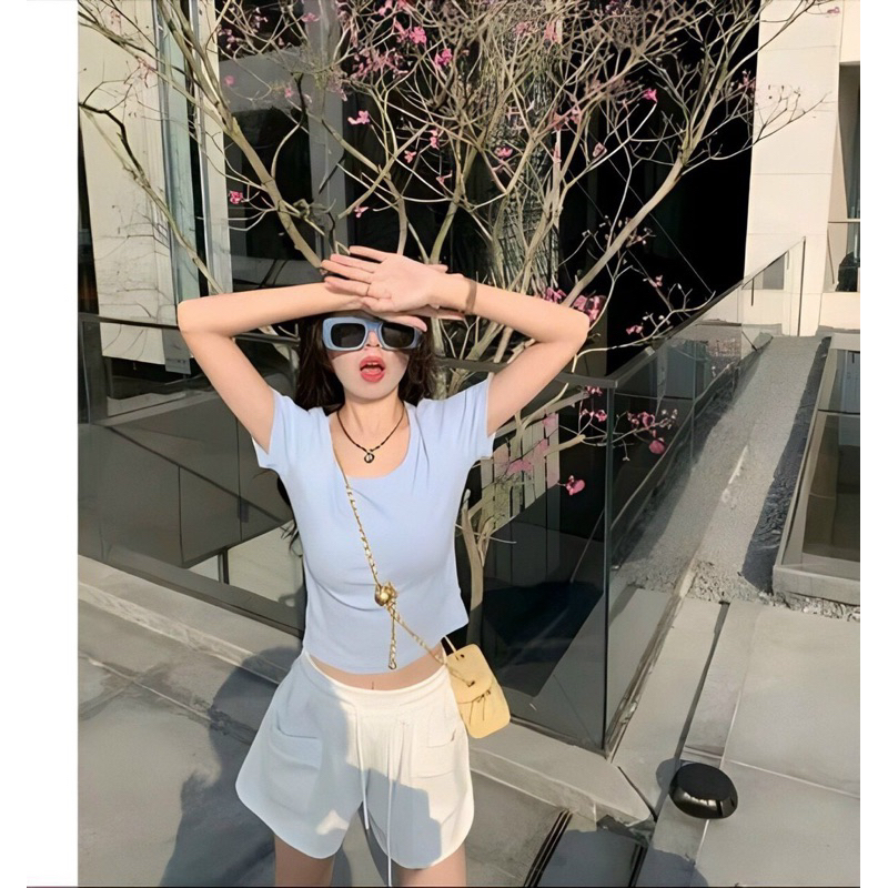 Quần short thun mềm da cá túi to lưng cao cạp chun  - HAKA.CLOTHING