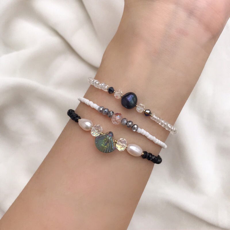 Vòng Tay Pha Lê Charm Xà Cừ Không Gỉ