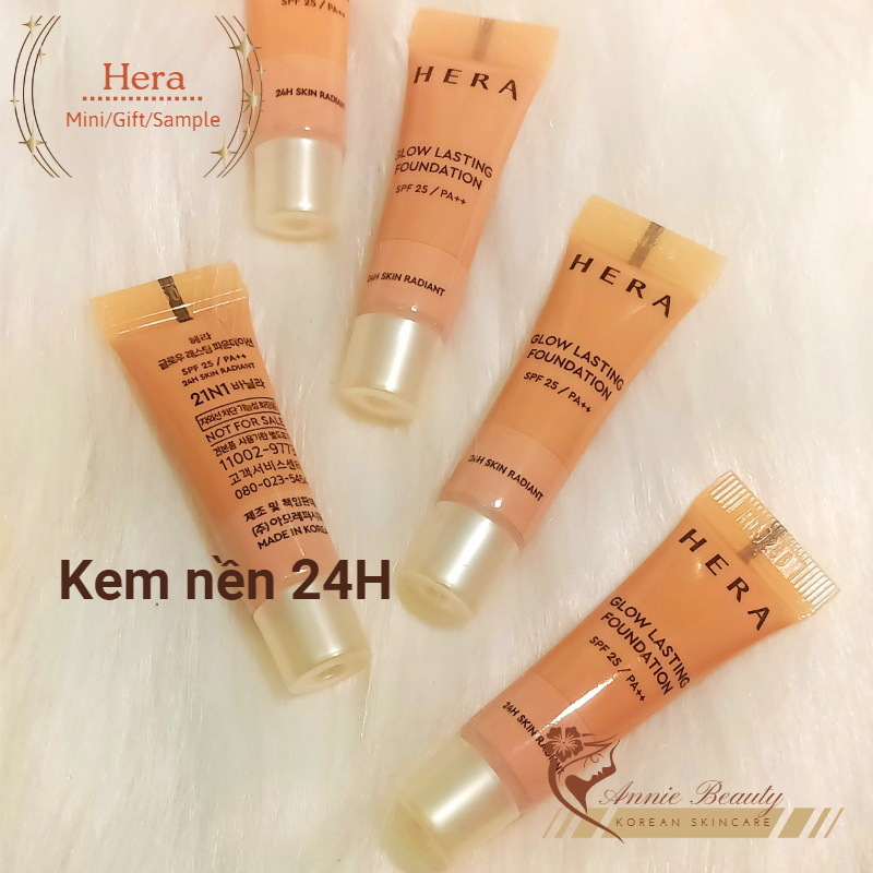 Kem nền Hera Glow Lasting Foundation SPF25 PA++ với khả năng bắt sáng tối ưu giúp làn da rạng rỡ tự nhiên trong 24 giờ